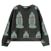 'No More Plastic Bottle' Sweatshirt Grey - Bulb London Studio