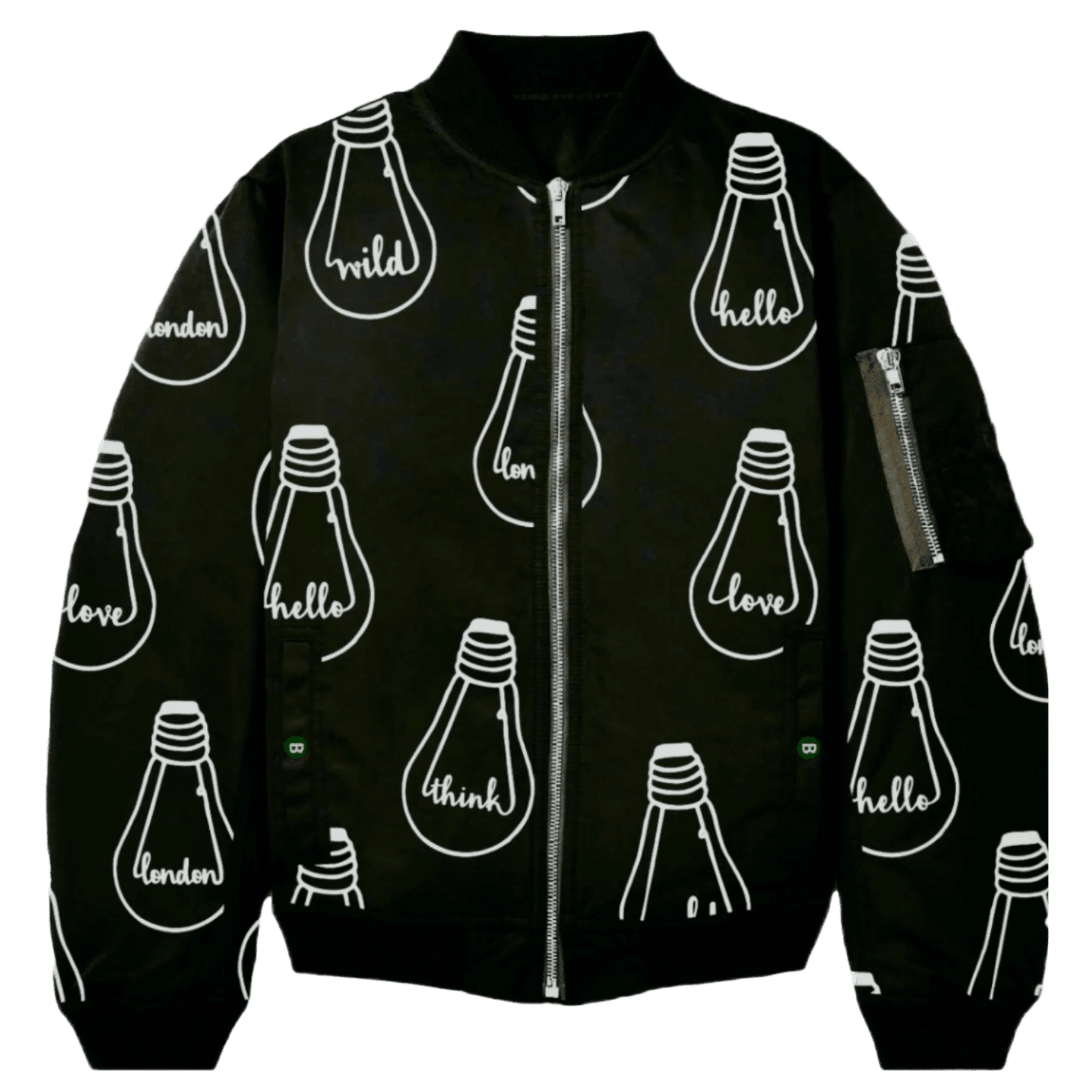 Bulb kids bomber jacket in black