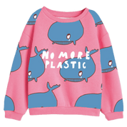whale kids sweatshirt pink