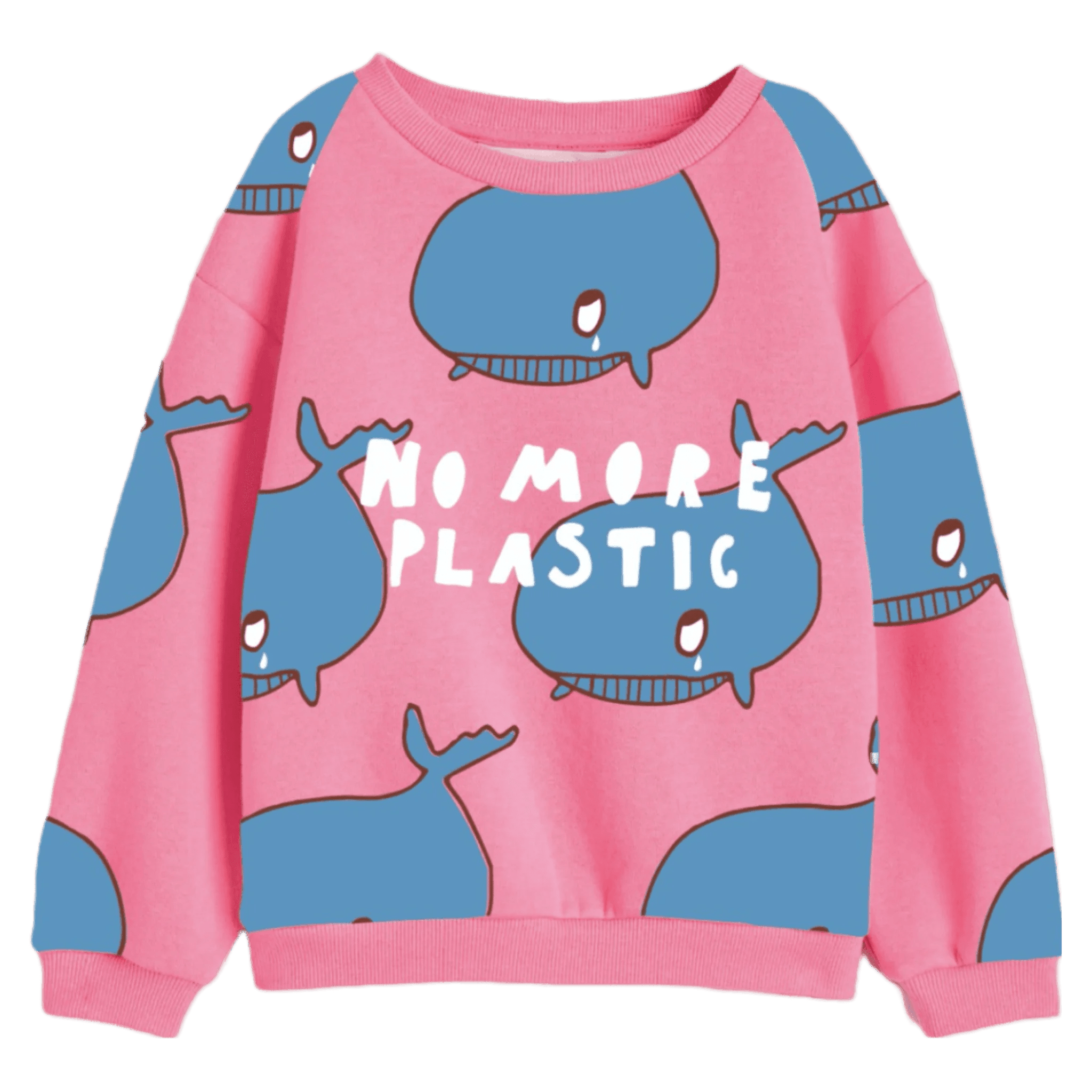 whale kids sweatshirt pink