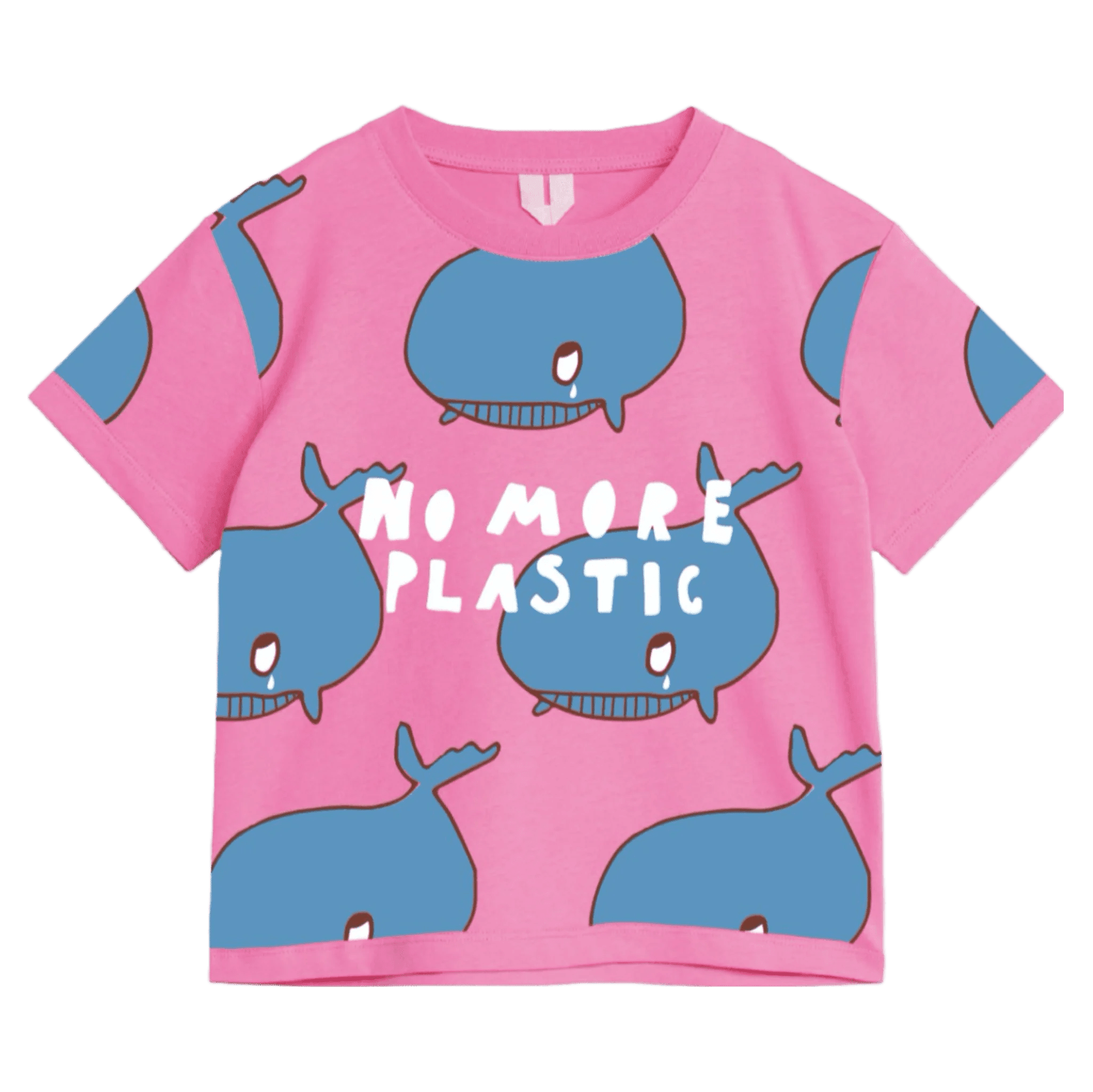 whale kids tshirt pink